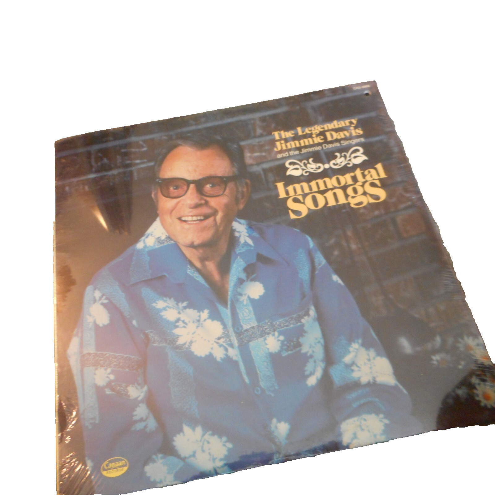 JIMMIE DAVIS: Immortal Songs 1980 vinyl LP Southern Gospel factory SEALED