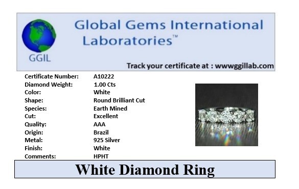 Certified Round Brilliant Cut Solitaire White Diamond Ring ! FREE Diamond studs!