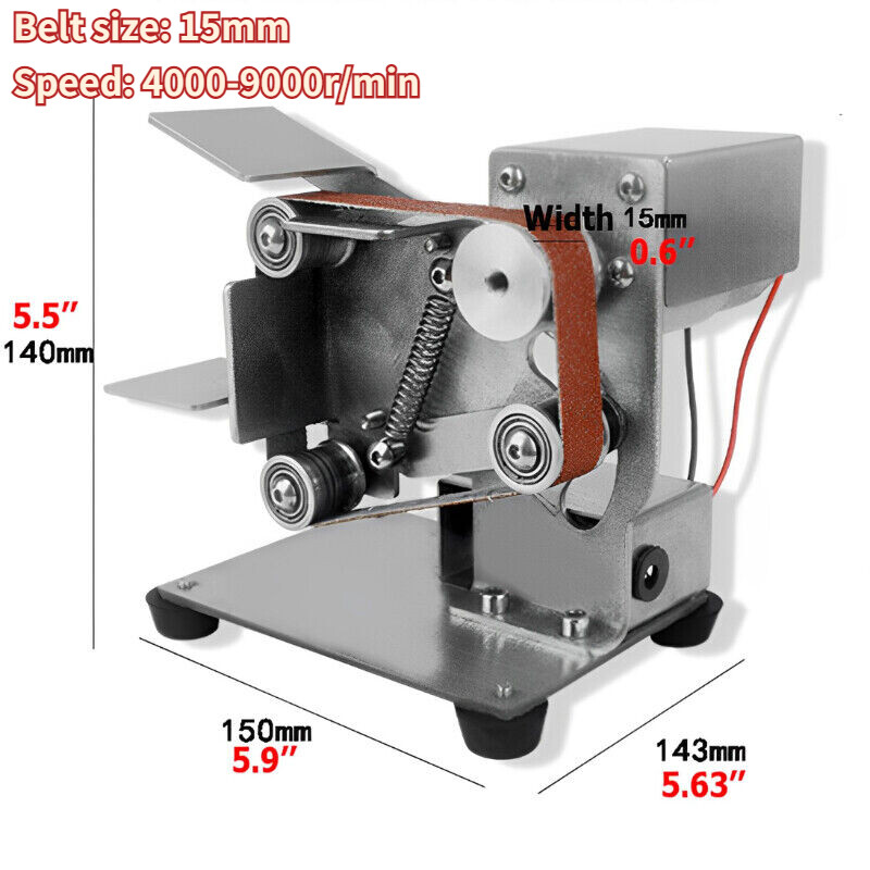 DC12-24V Mini Electric Belt Grinding Machine  Sharpener Wood Sanding Set