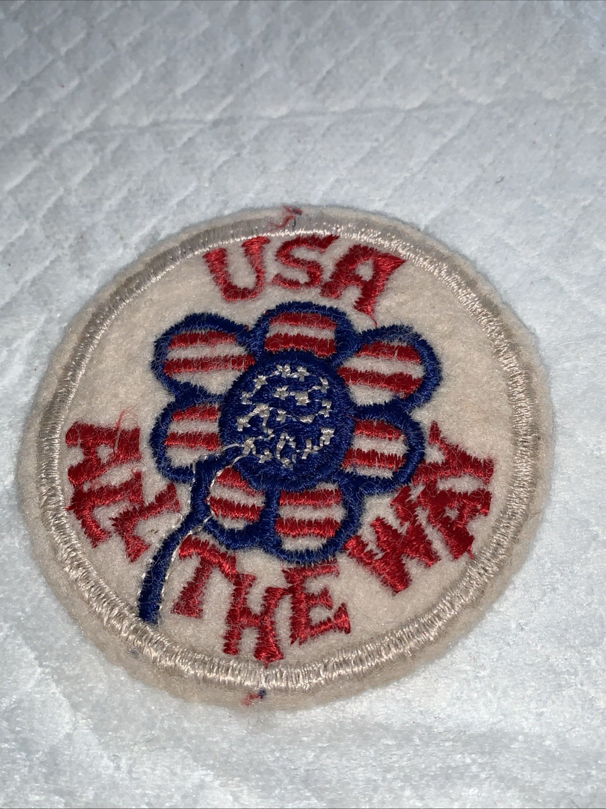 1970'S USA ALL THE WAY 3" ROUND PATCH #675