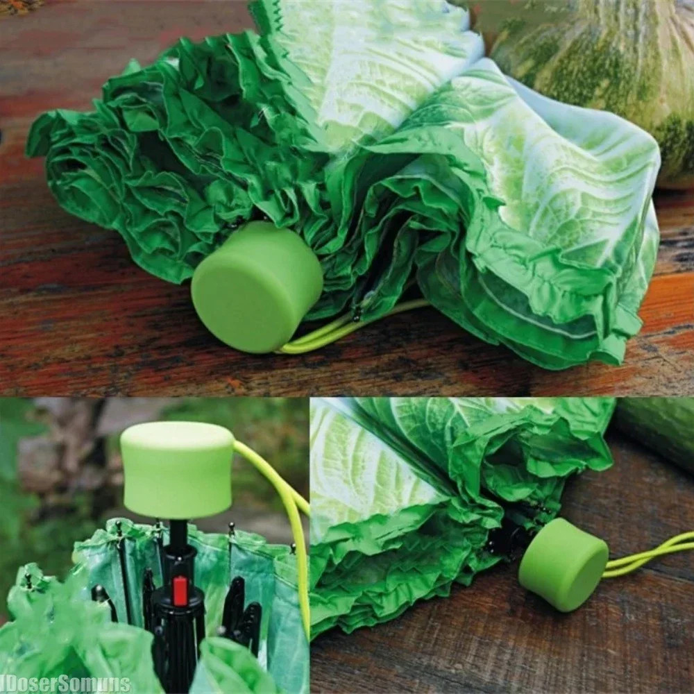 Creative Cabbage Umbrella UV Protection Beach Funny Vegetable Umbrella Parasol G