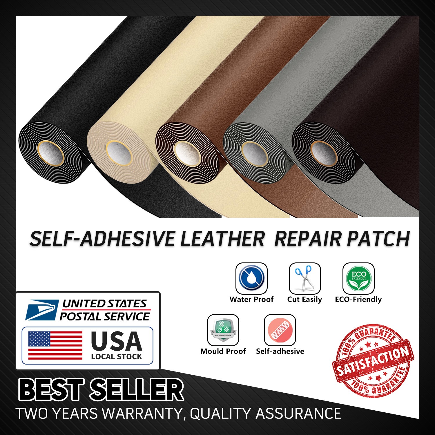 Limited-time NEW Durable Self Adhesive Leather Fabric Repair Patch Kit for Sofa
