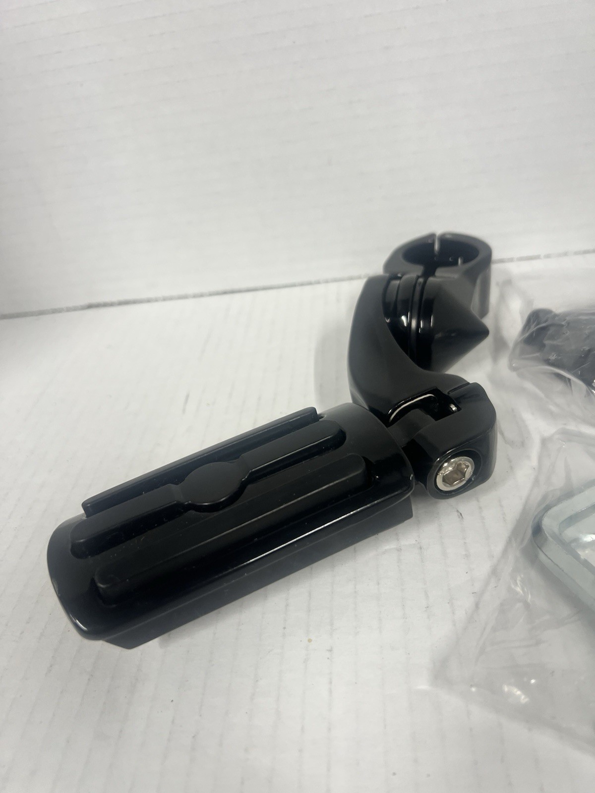 Motorcycle 1.25" Long Angled Highway Footpegs Angled-1 Single Unit Harley
