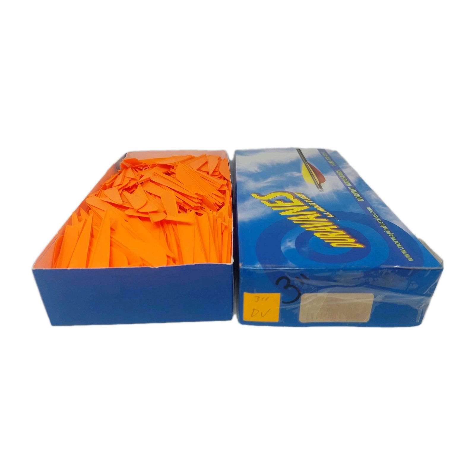 1000 Pack 3" Orange DuraVanes Predator Archery Arrow Vanes Q2i Norway Industries