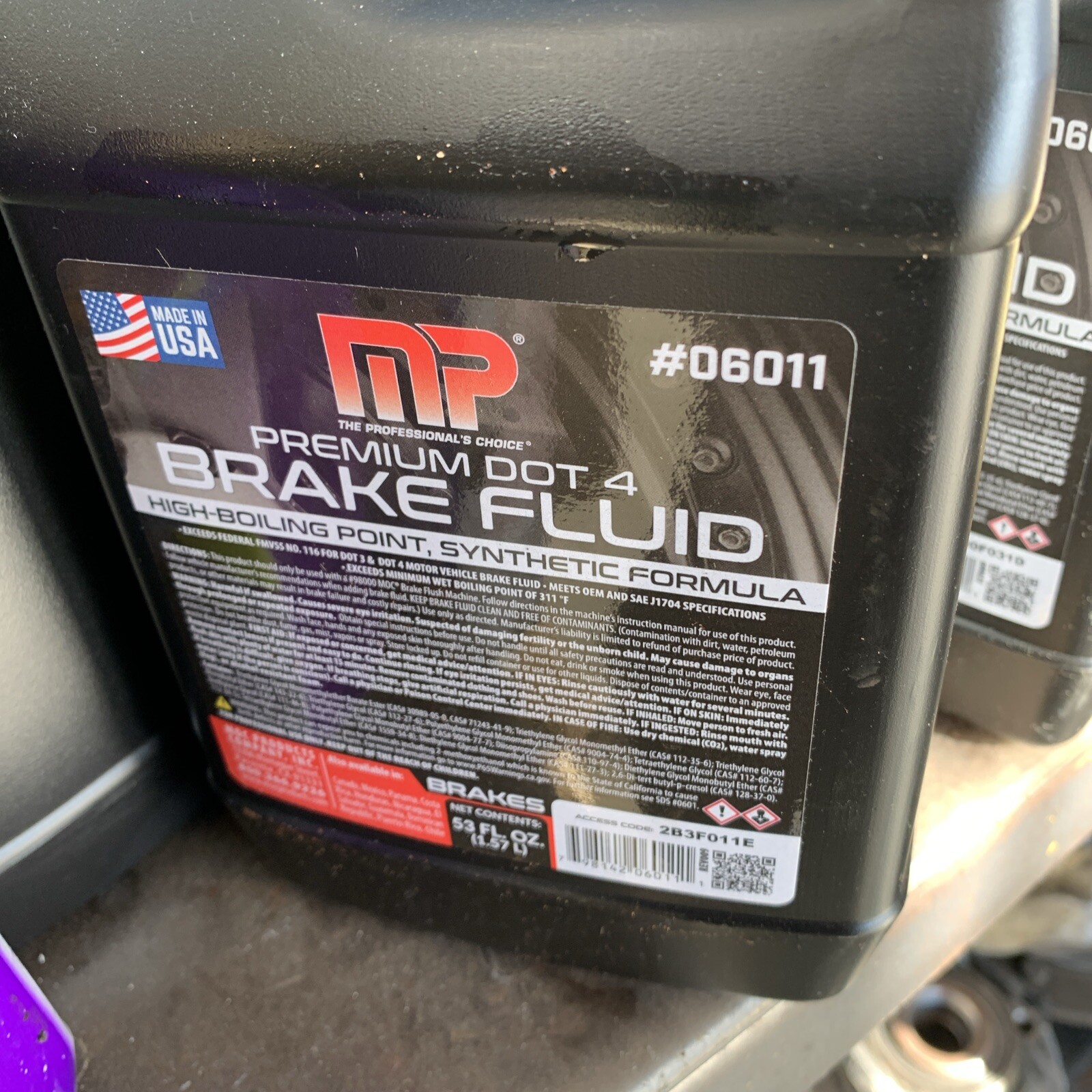 MOC Premium DOT-4 Brake Fluid 06011, High Boiling Point, Synthetic Formula
