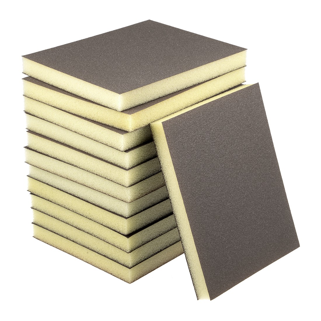 Sanding Sponge Medium Grit 220 Grit Sanding Block Pad 4.72"x3.86"x 0.47" 12pcs