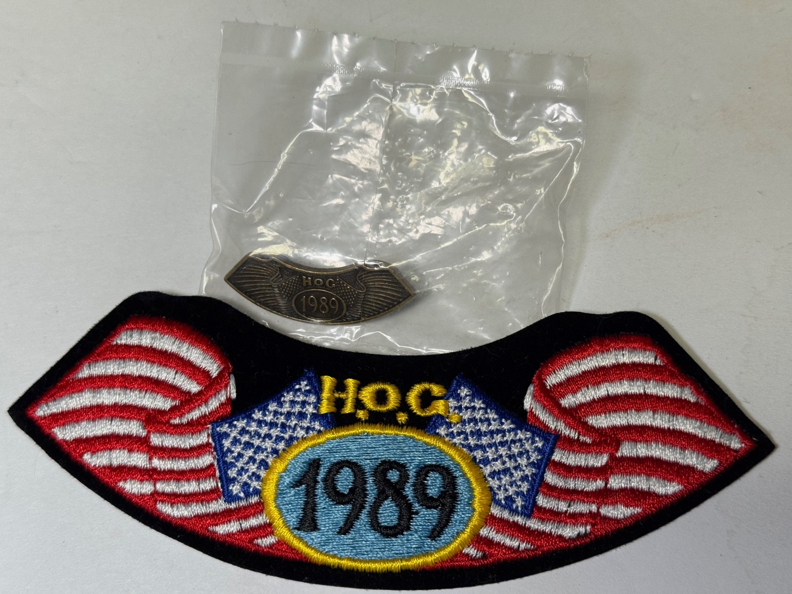 1989 Harley Davidson Owners Group HOG Patch and Pin