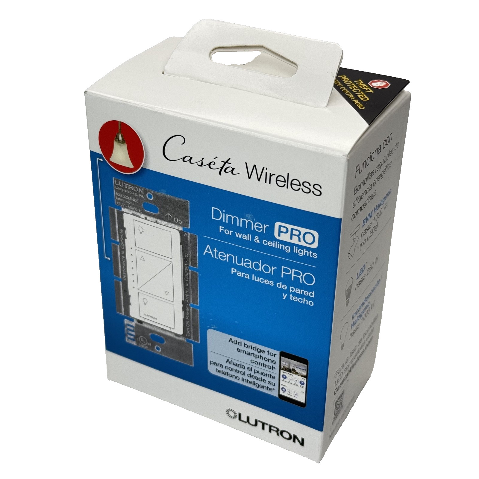 Lutron Caseta Wireless Dimmer Pro PD-10NXD-WH - White - NEW
