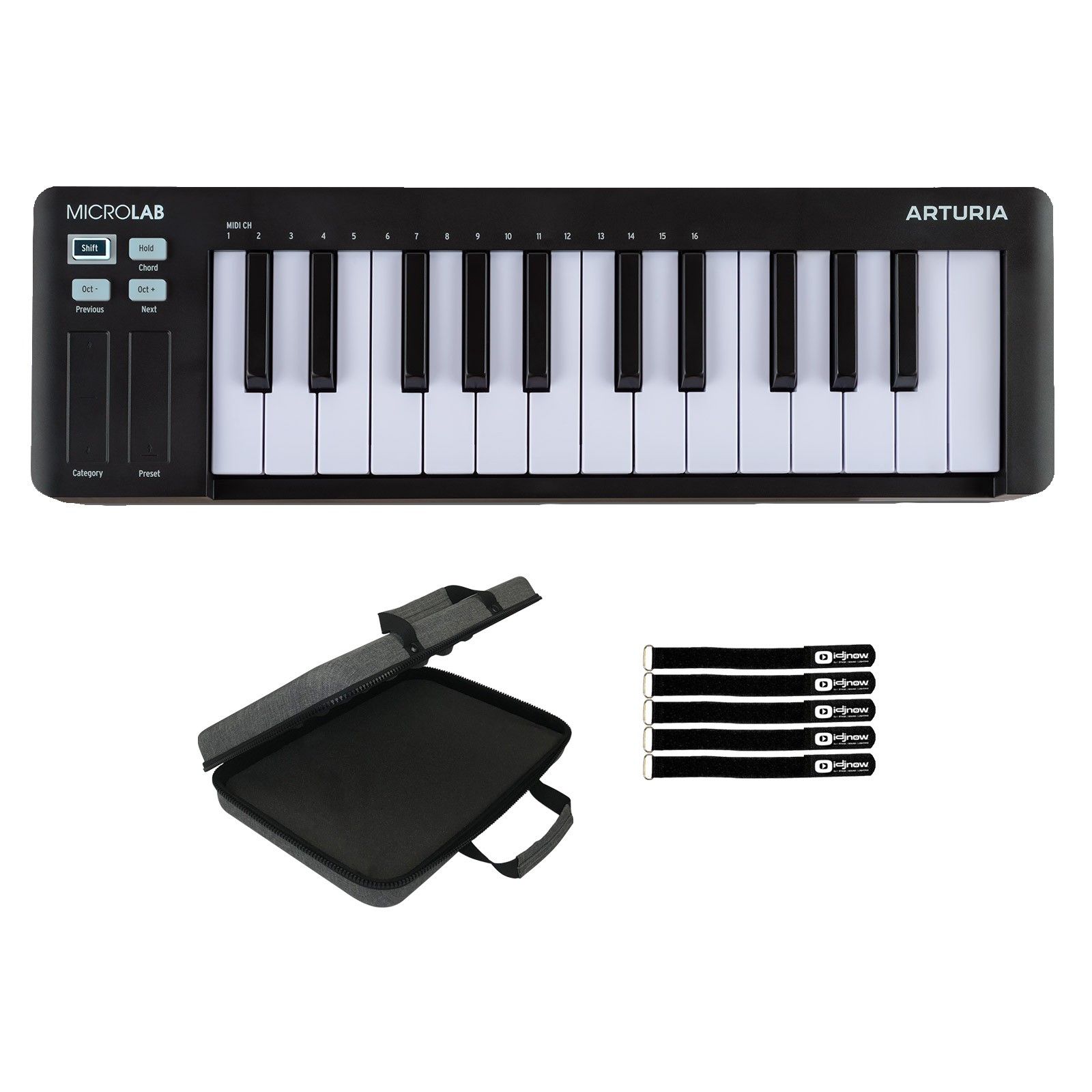 Arturia MicroLab mk3 Black Ultra-Compact MIDI Recording Controller w Case