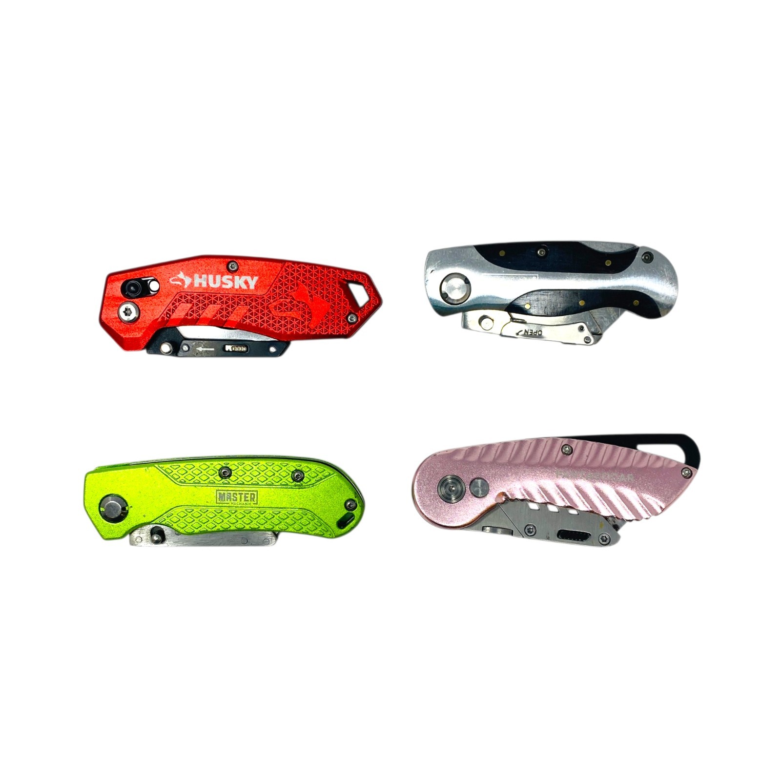 Husky Craftsman Fantasticar Master Mechanic Folding Utility Knife Lot of 4