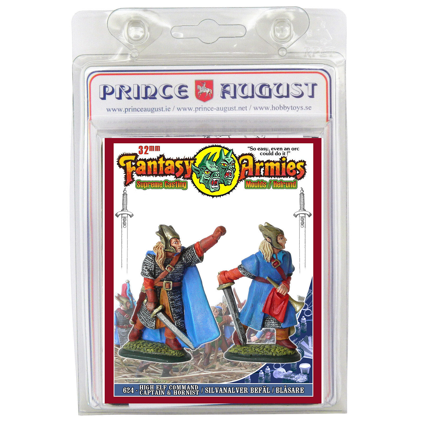 Fantasy Armies Metal Casting Elves 32mm Prince August moulds / molds PA624