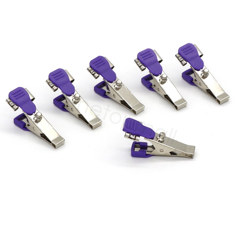 5 Pack Veterinary EKG ECG Alligator Electrode Clip Universal Snap Connection
