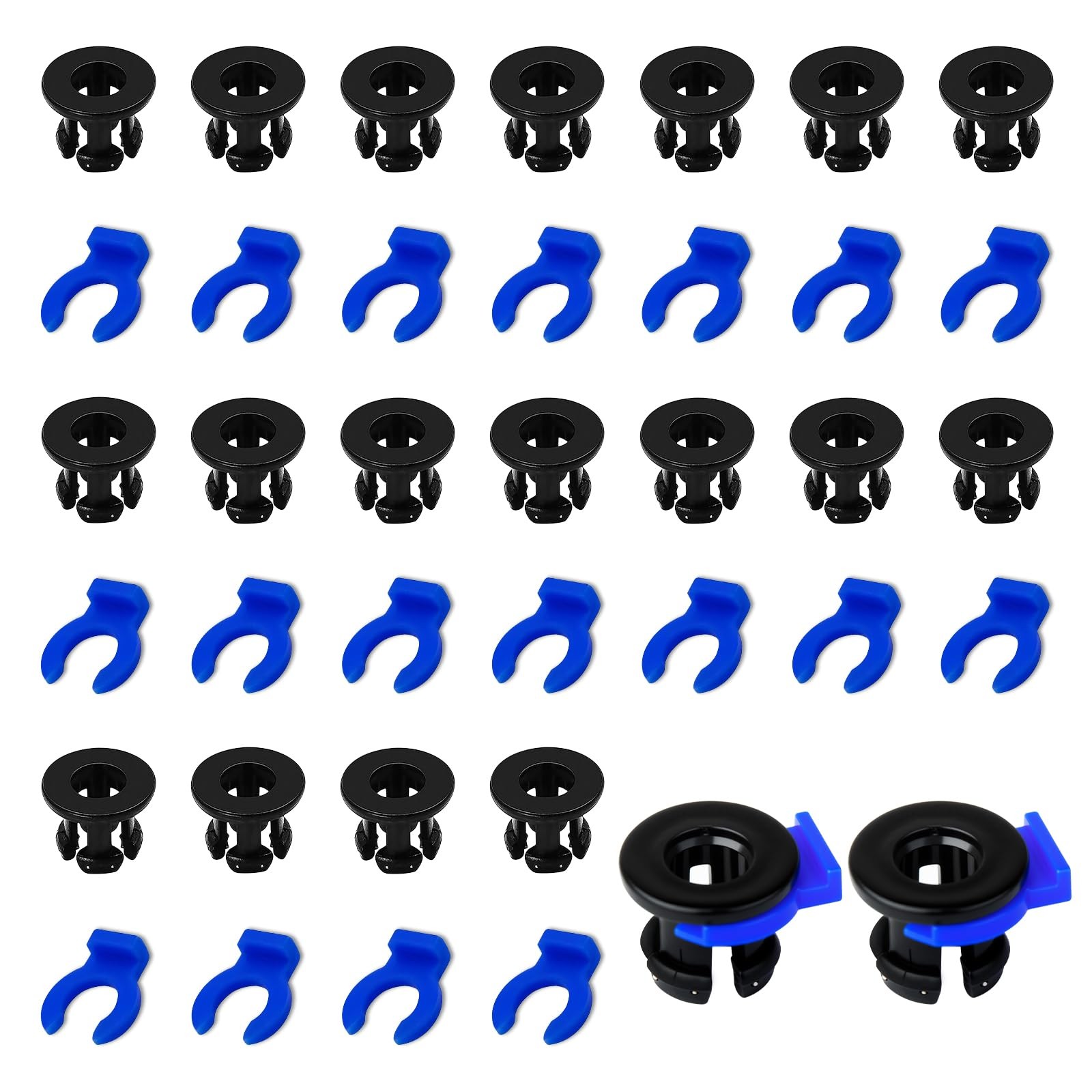 40PCS 1.75mm Bowden Tube Coupler Collet Clamp Clip Set for 3D Printer Filament