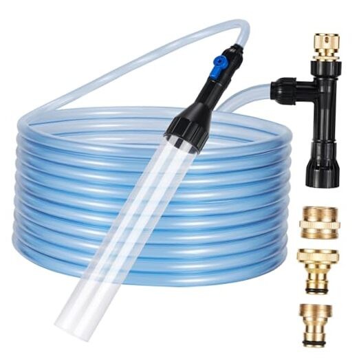 Gravel Vacuum for Aquarium Fish Tank Siphon Aquarium Water Changer with 30FT