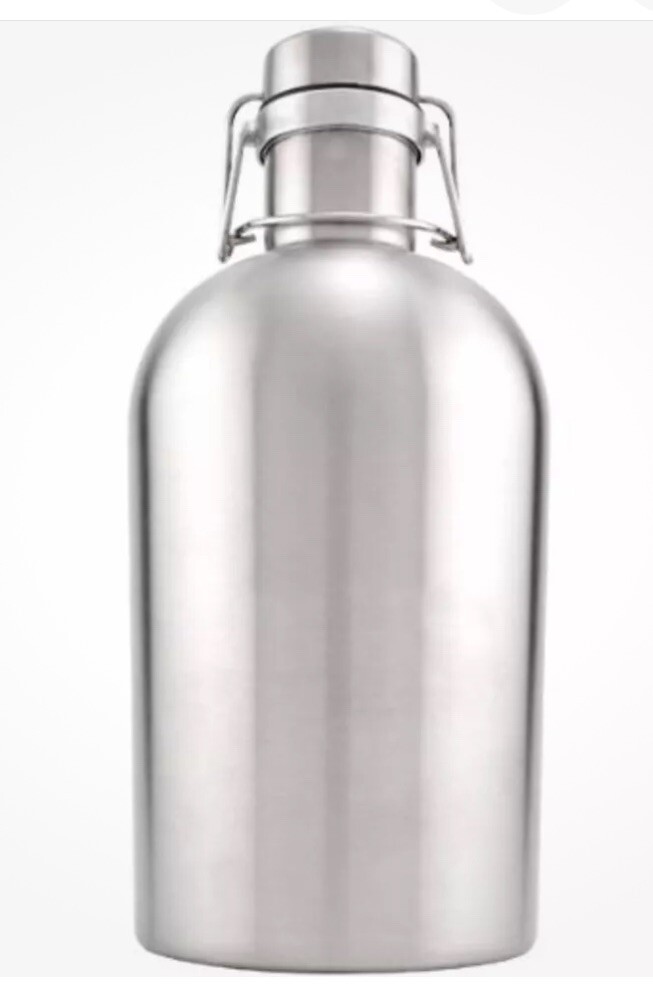 BRAND NEW 50oz (1.5L) INSULATED DBL Wall SS Growler Thermos for Brews to Booze!