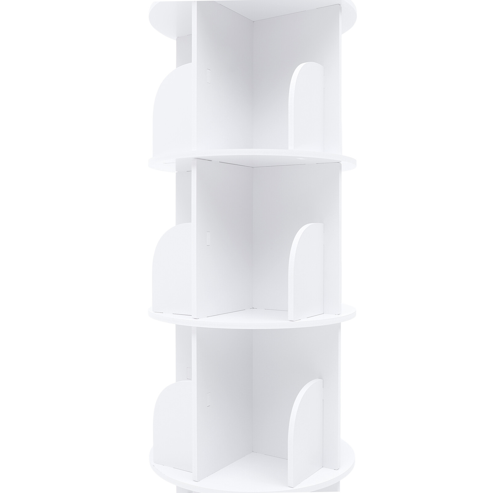 Rotating Bookshelf 360 Bookcase Freestanding Storage Shelf Display Rack 4 Tier