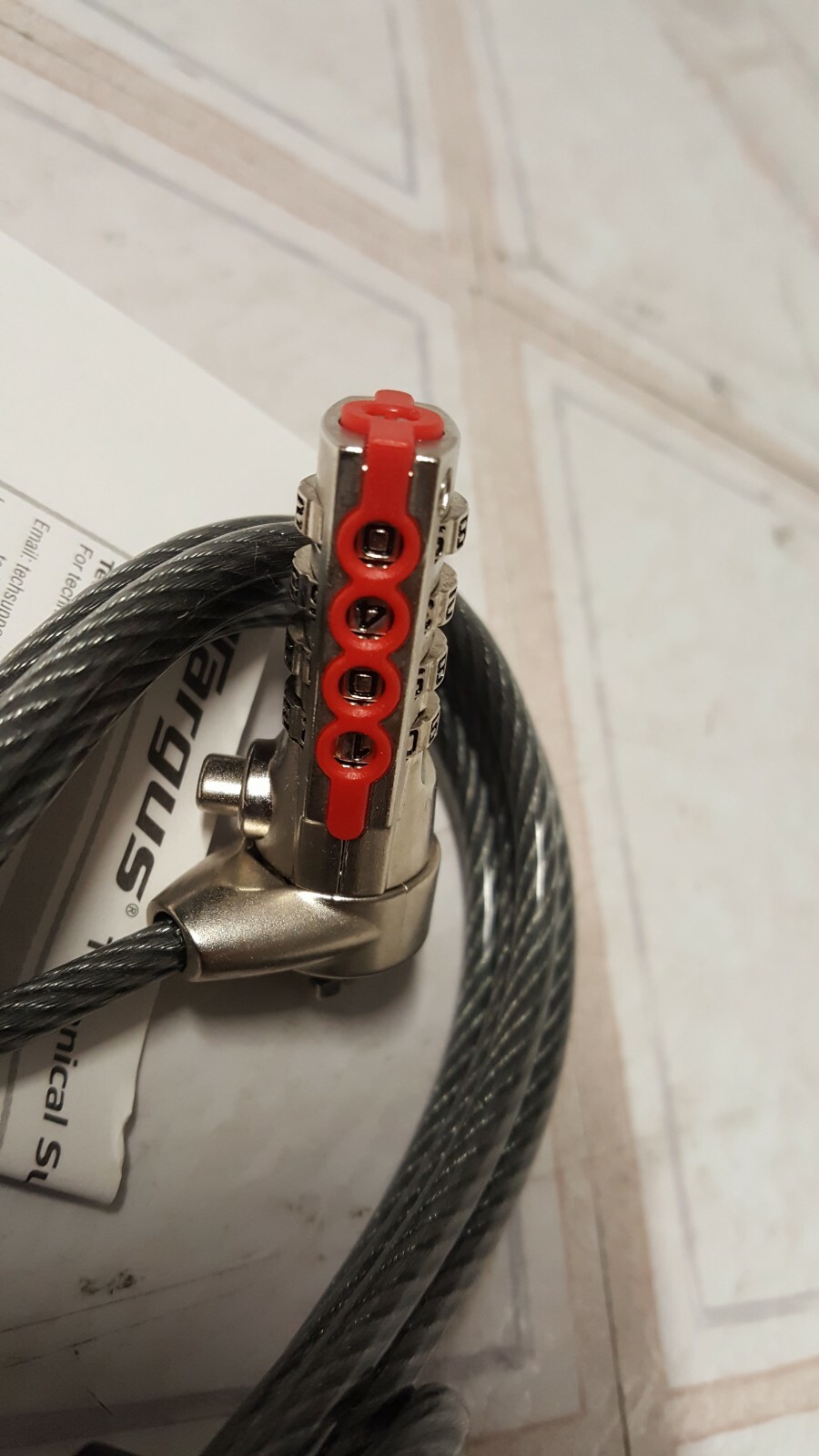 2X Targus Notebook Security Defcon CL Combo Cable Lock w/Base Plate PA410BX-LE