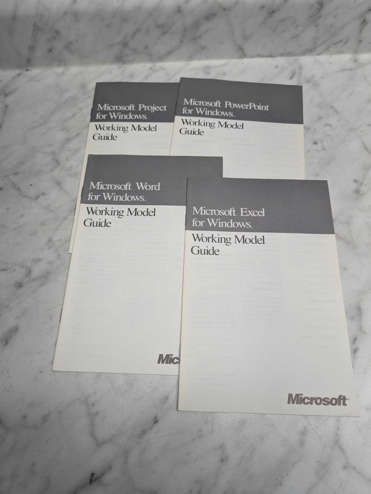 Lot 4 Microsoft for Windows Working Model Guides Word Excel PowerPoint Project