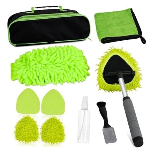 8PCS Windshield Cleaner Tool, Car Windshield Cleaner Tool with Extendable