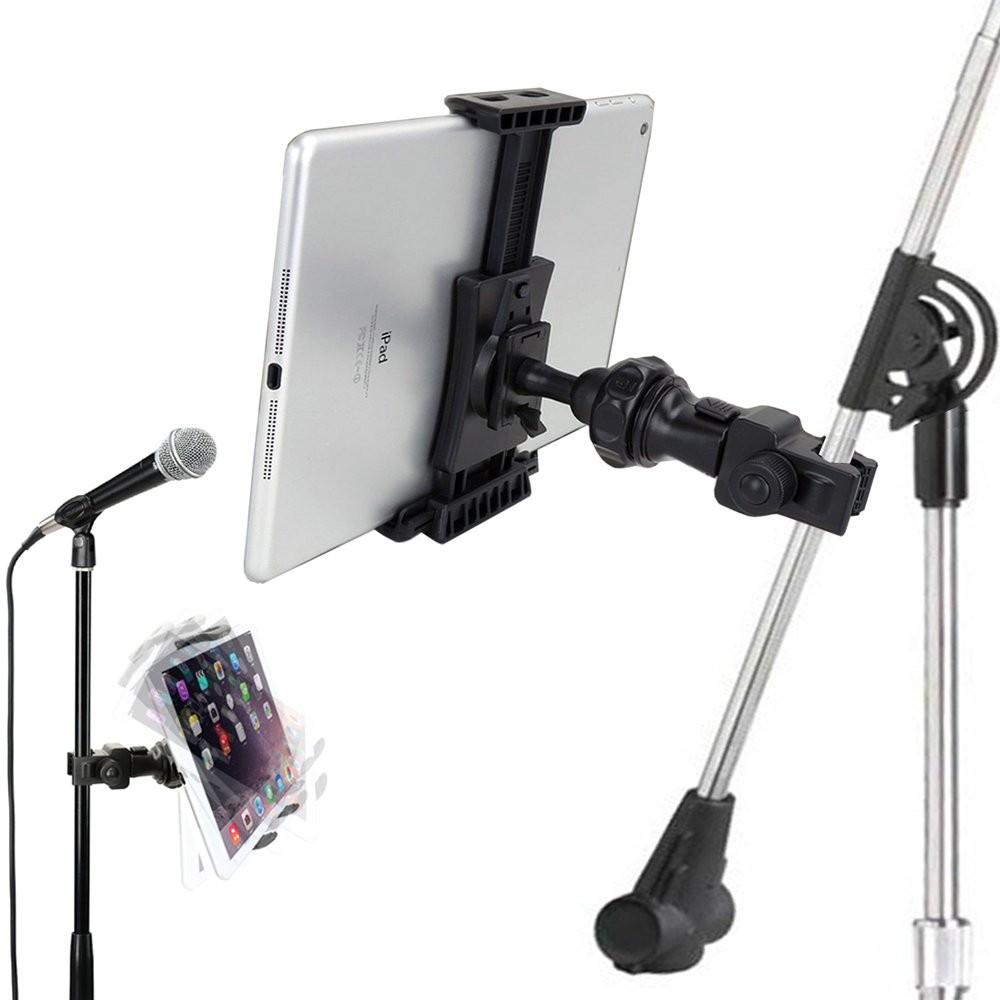 QuickLock Microphone Music Mic Stand Pole bar Mount for Apple ipad Mini Galax...