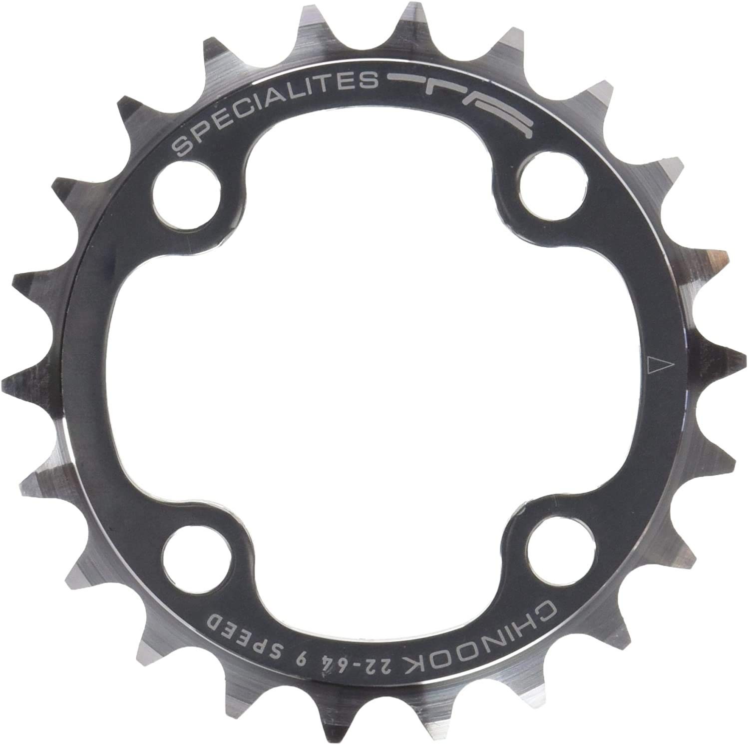 ATAT-1 Spécialités TA Chinook 4 Arm 64pcd Inner 8/9 Speed Chainring, Silver, 22T
