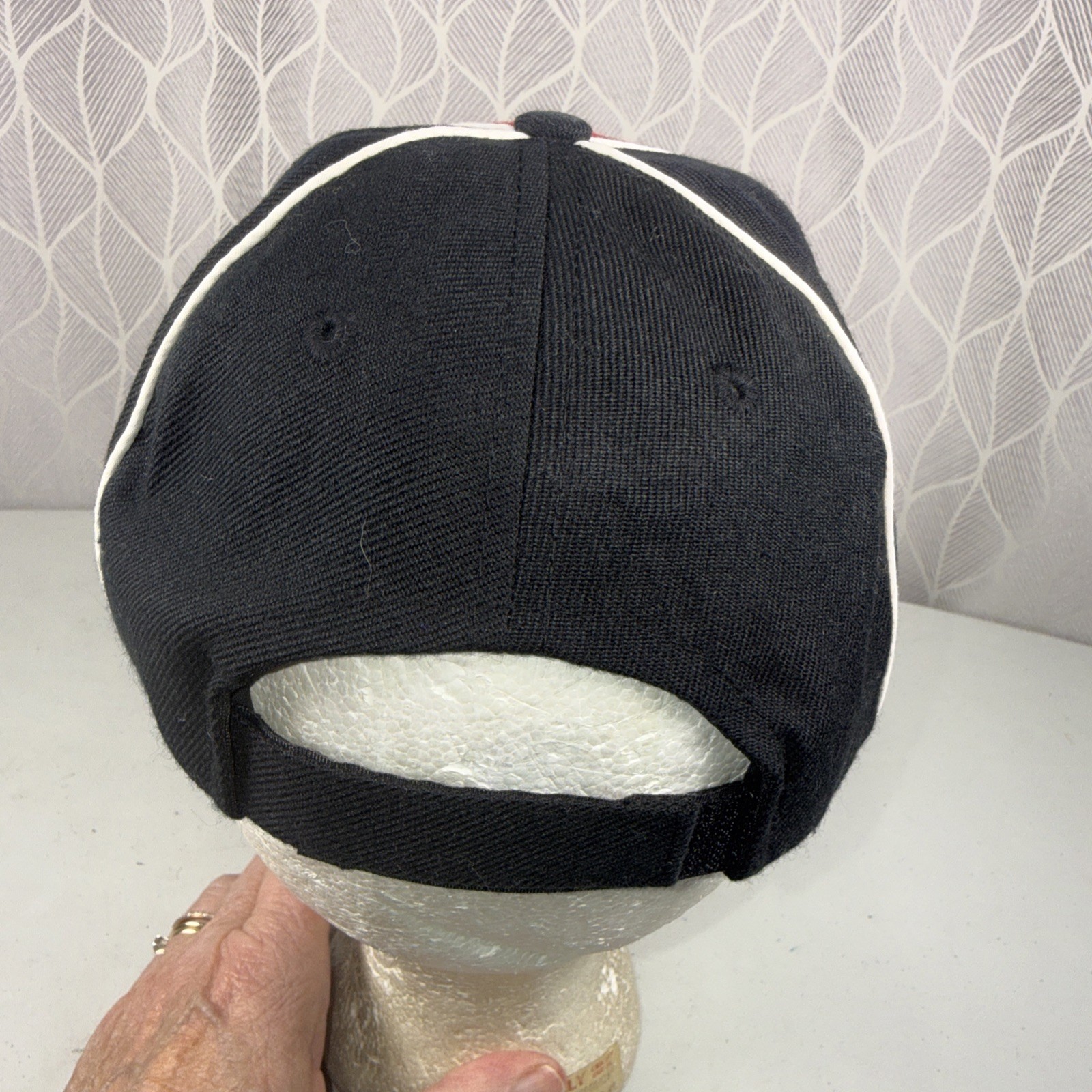 Spider in Web Black Red White on Youth Hat Cap Hook Loop KAtethos