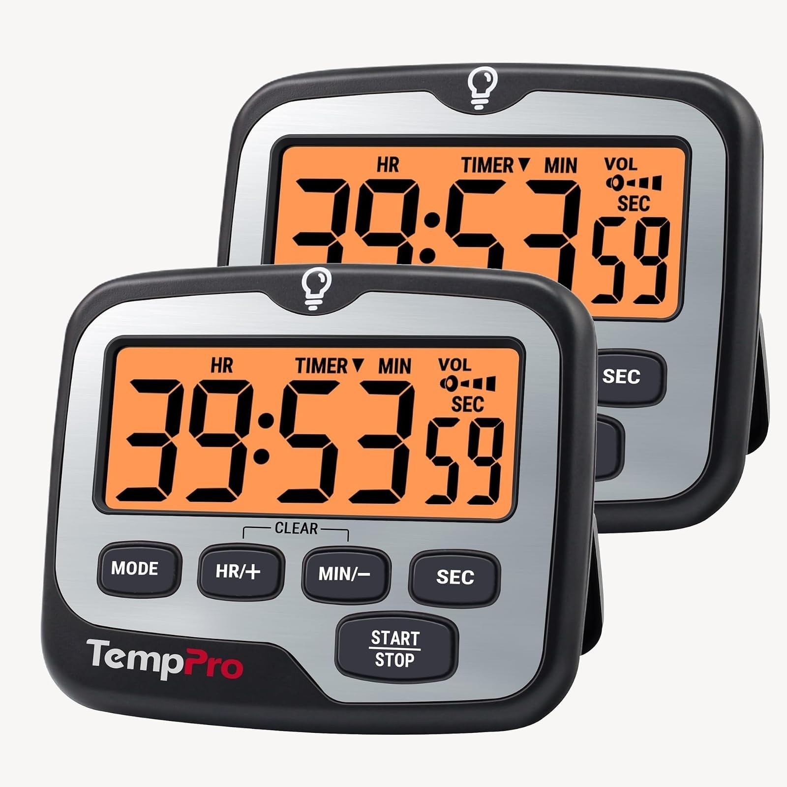 TempPro TM01 2-in-1 Digital Kitchen Timer | Adjustable Alarm Volume