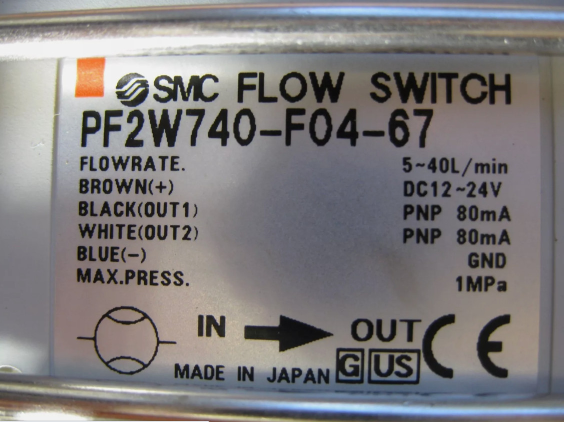 SMC water flow switch PF2W740-F04-67