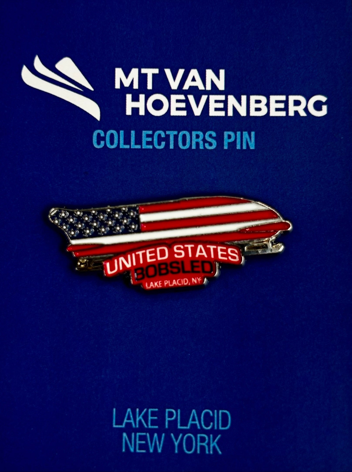 USA Bobsled Team Lake Placid New York Official Lapel Pin