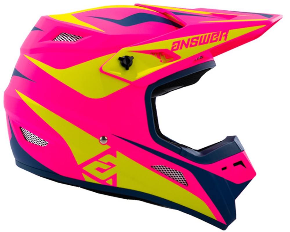 Answer AR1 Mototown Youth MX Offroad Helmet Pink/Hyper Acid