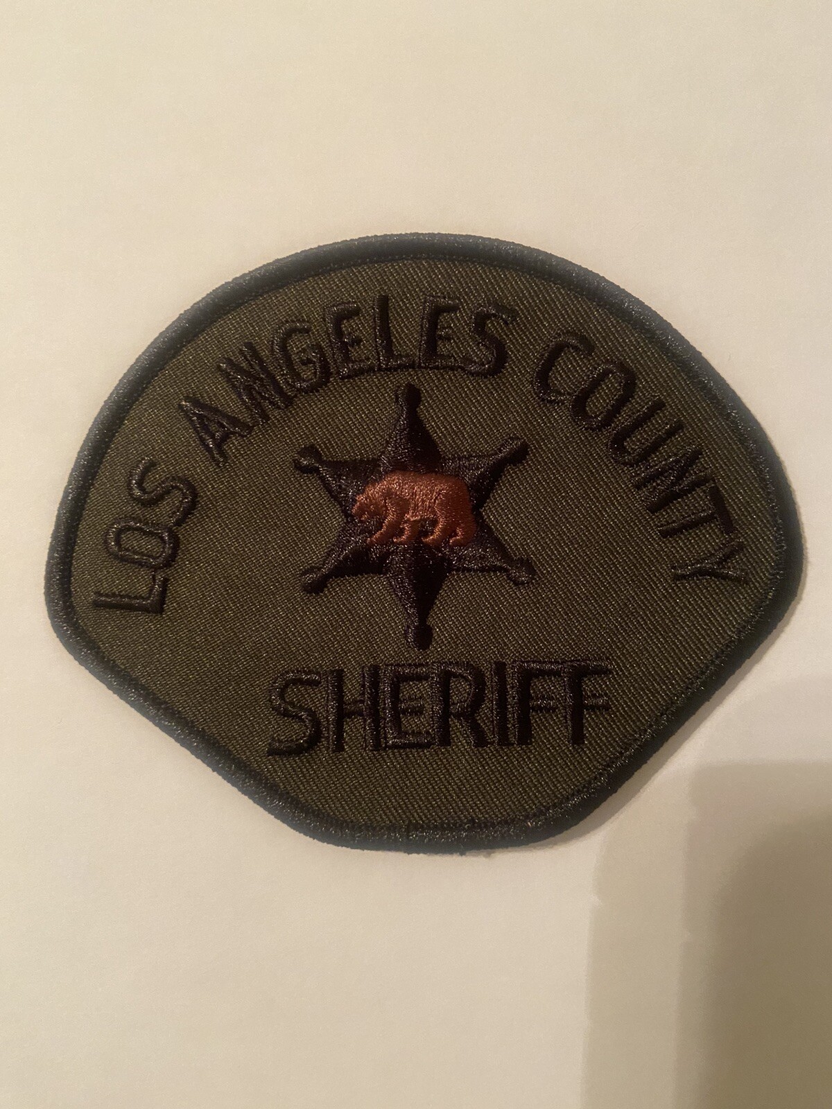 Los Angeles County Patch Olive Green And Black
