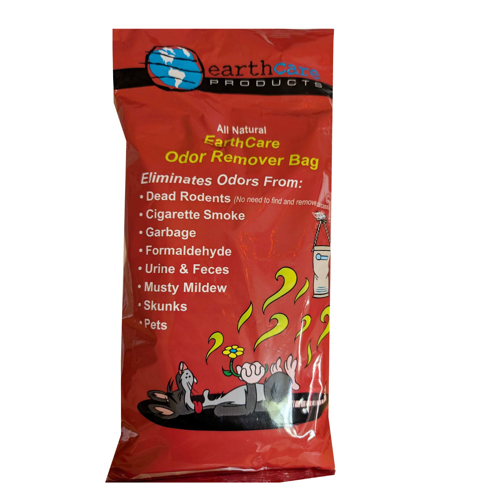 Earth Care Odor Remover Bags Removes Dead Animal Pet Odor Urine/Feces Smoke Odor