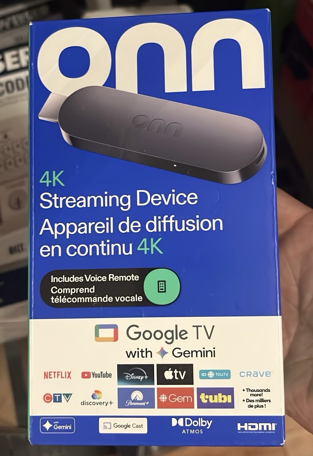 onn 4K Streaming Device, Google TV with Gemini, Voice Remote (NEW 2026 Model)