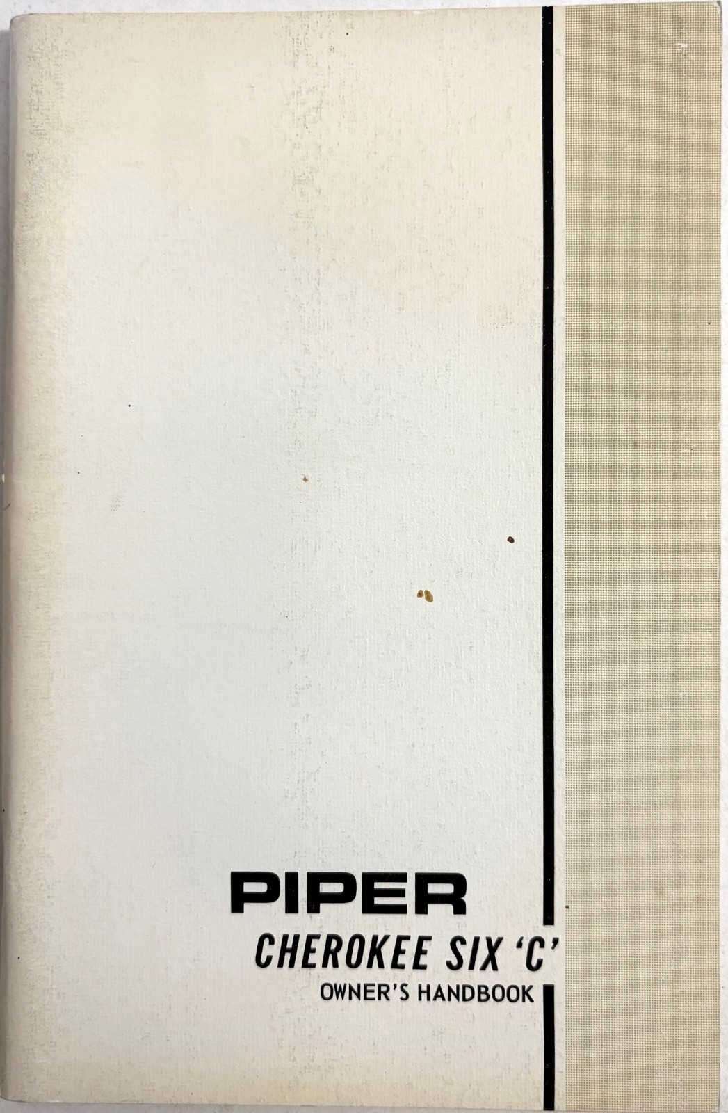 Piper Cherokee Six 'C' PA-32-260 Owner's Handbook