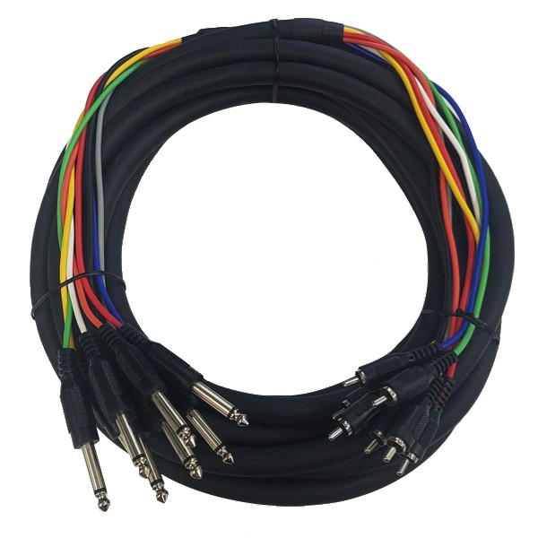 Cable Up CU/SU304 13' 1/4" TS Male to RCA Male Audio Snake (8-Channel)