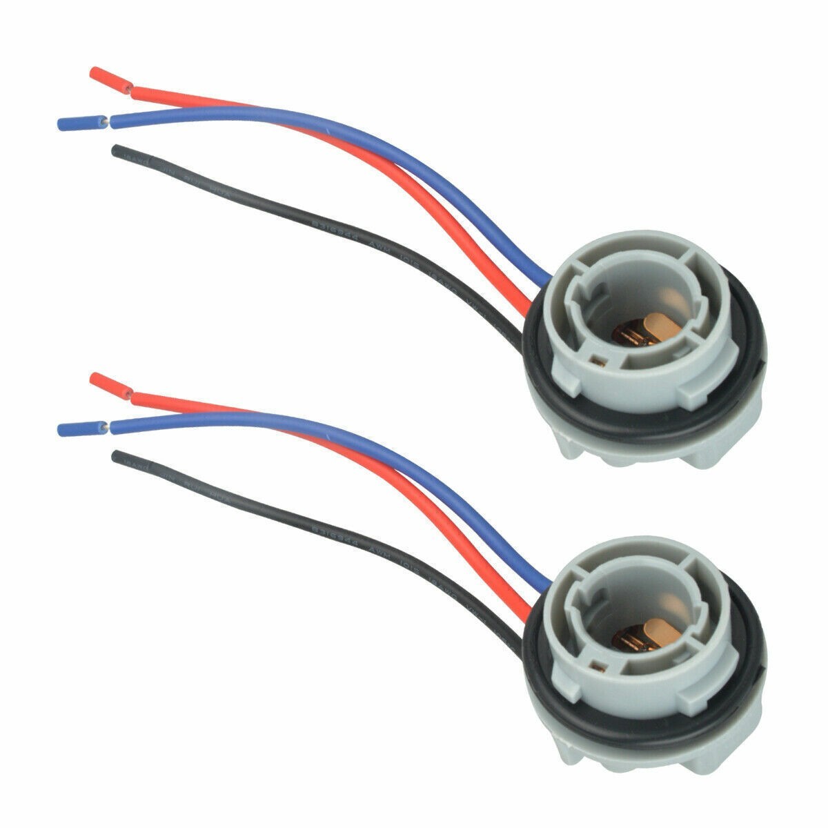 2PCS 2357 1157  LED Pig Tail Plug Stop Brake Turn Light Bulb Socket Harness Wire