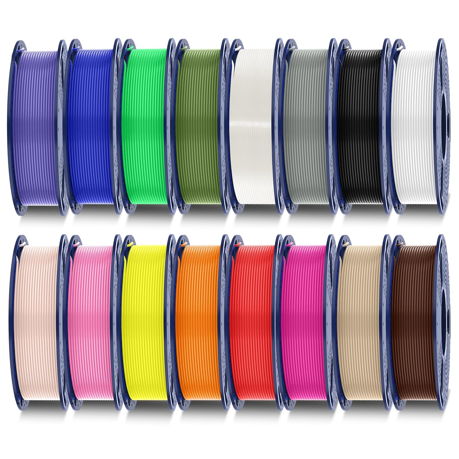 PETG Filament 1.75mm,250g*16,8 ColorsCombination 1