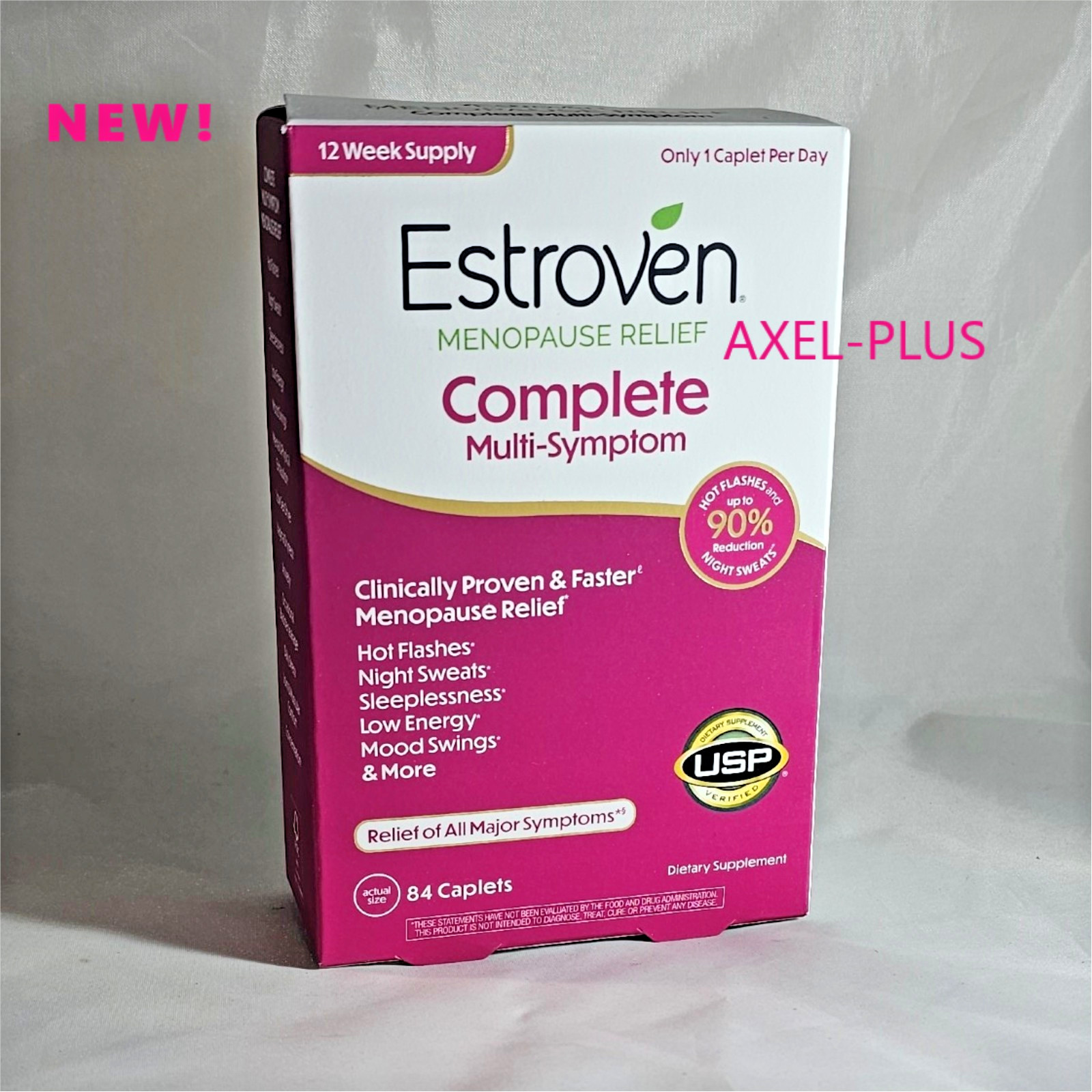 Estroven Complete Multi-Symptom Menopause Relief, 84 Caplets EXP 03/28 or later