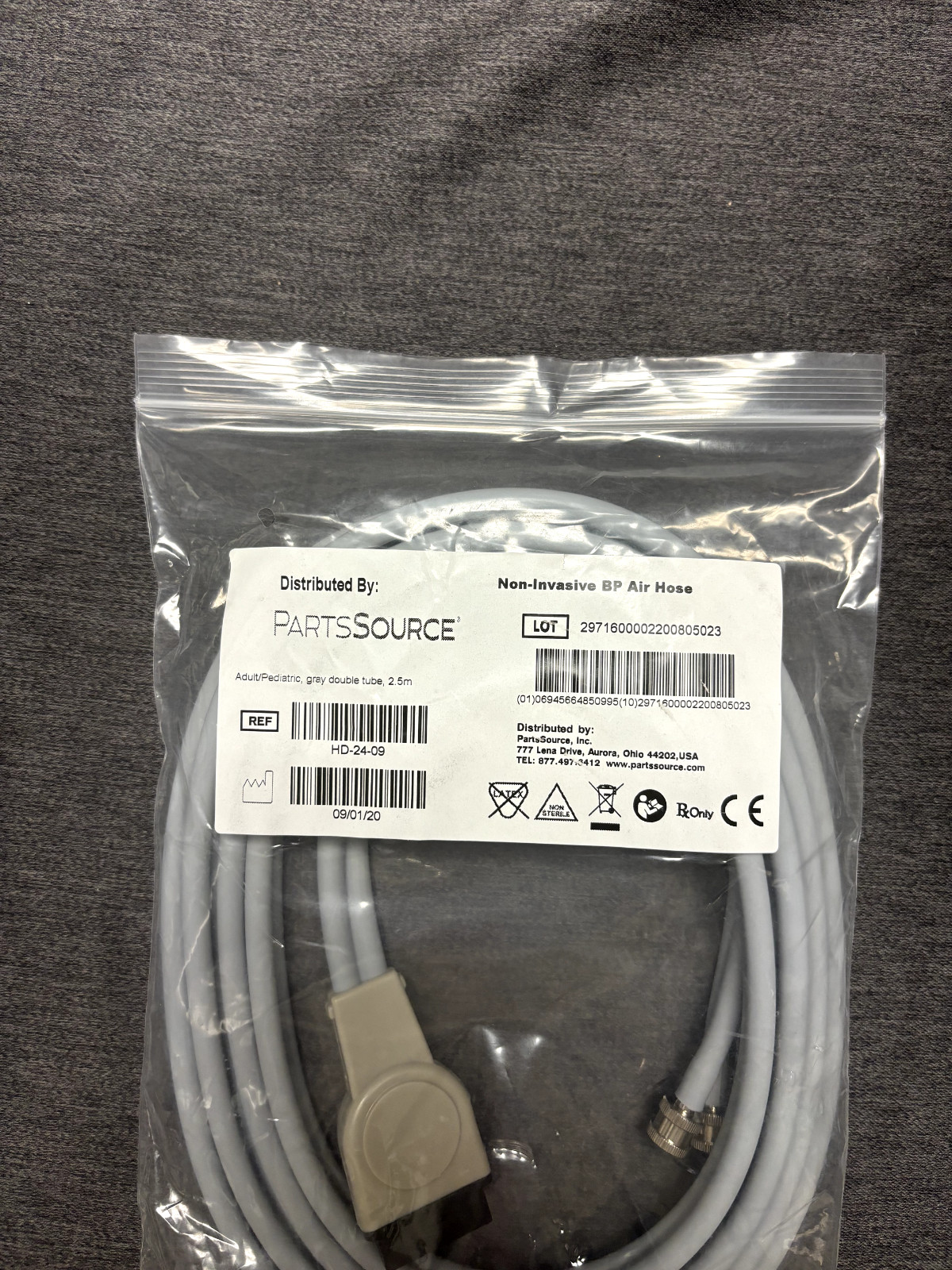 GE NBMQ1357-12 NIBP DOUBLE TUBE AIR HOSE ADULT / PEDIATRIC HL Unused