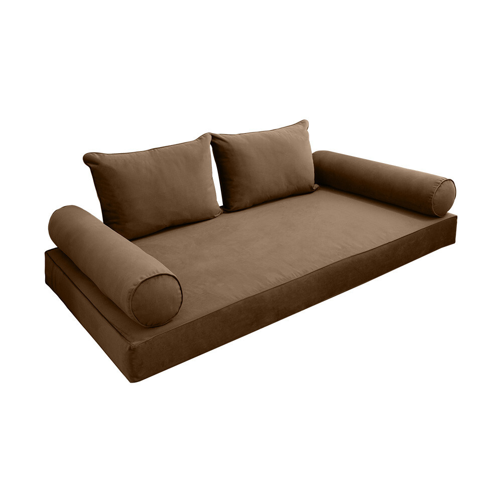 Model V4 Twin Velvet Same Pipe Indoor Daybed Mattress Pillow Complete Set AD308