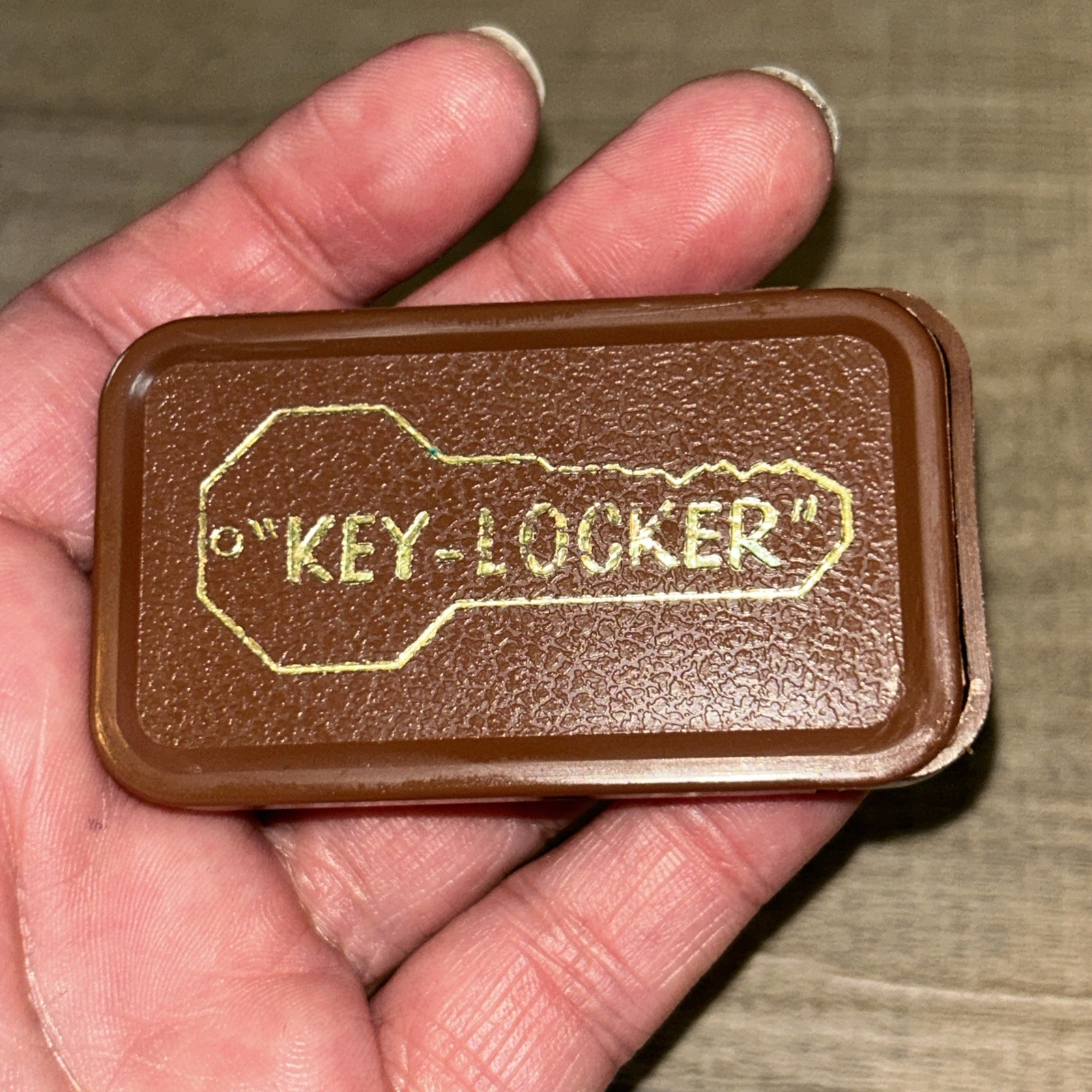 Vintage Key Locker Storage Plastic Box Magnetic Brown Nostalgic Hideaway
