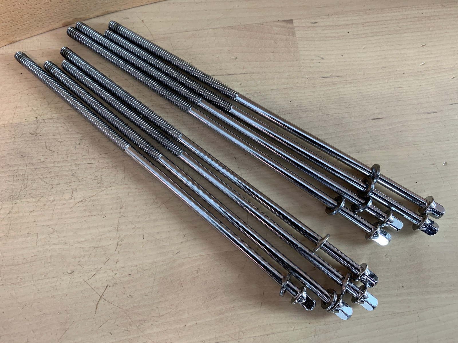Lot of 8x TENSION ROD Parts Bass Drum Tom 7-In. Long Modern Import Generic 12-24