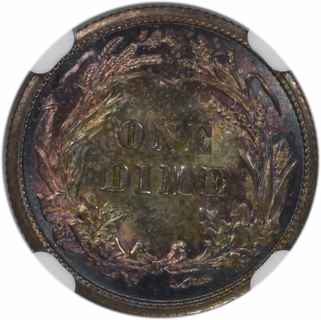 1911 Barber Silver Dime MS66 NGC