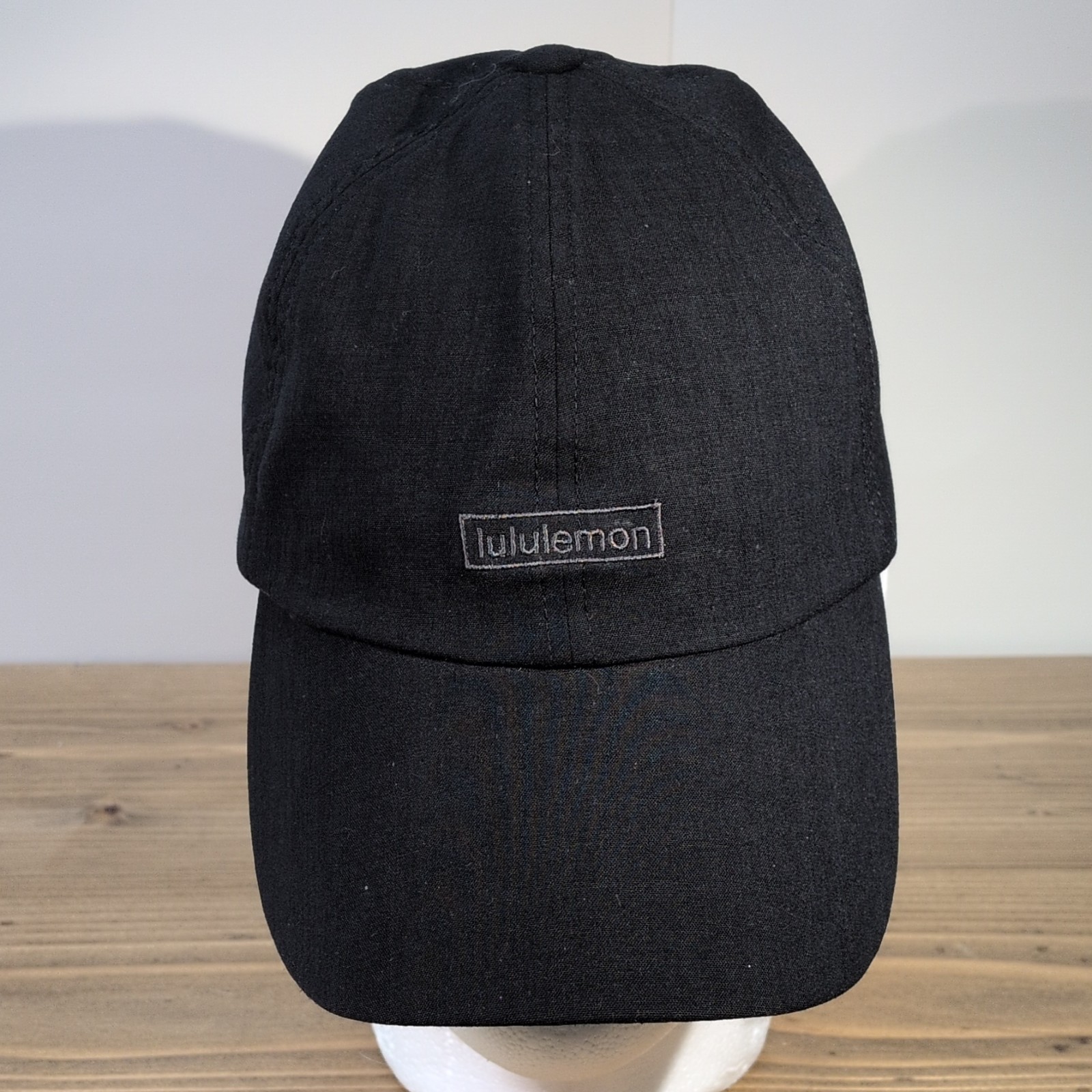 lululemon Black Baseball Hat Adjustable Polyester Nylon One Size