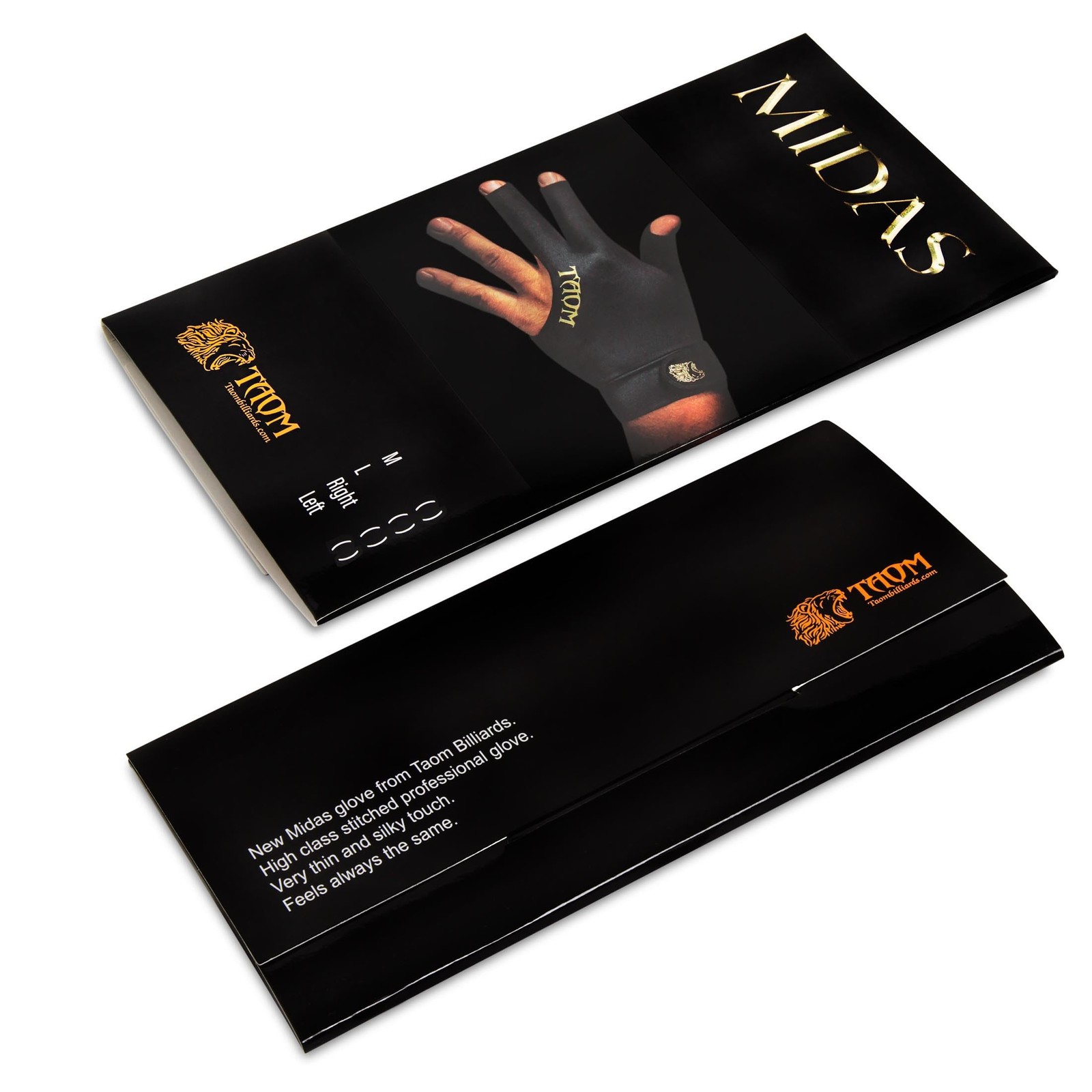 Midas Billiard Pool CUE Glove - for Left or Right Hand (Medium, Left)