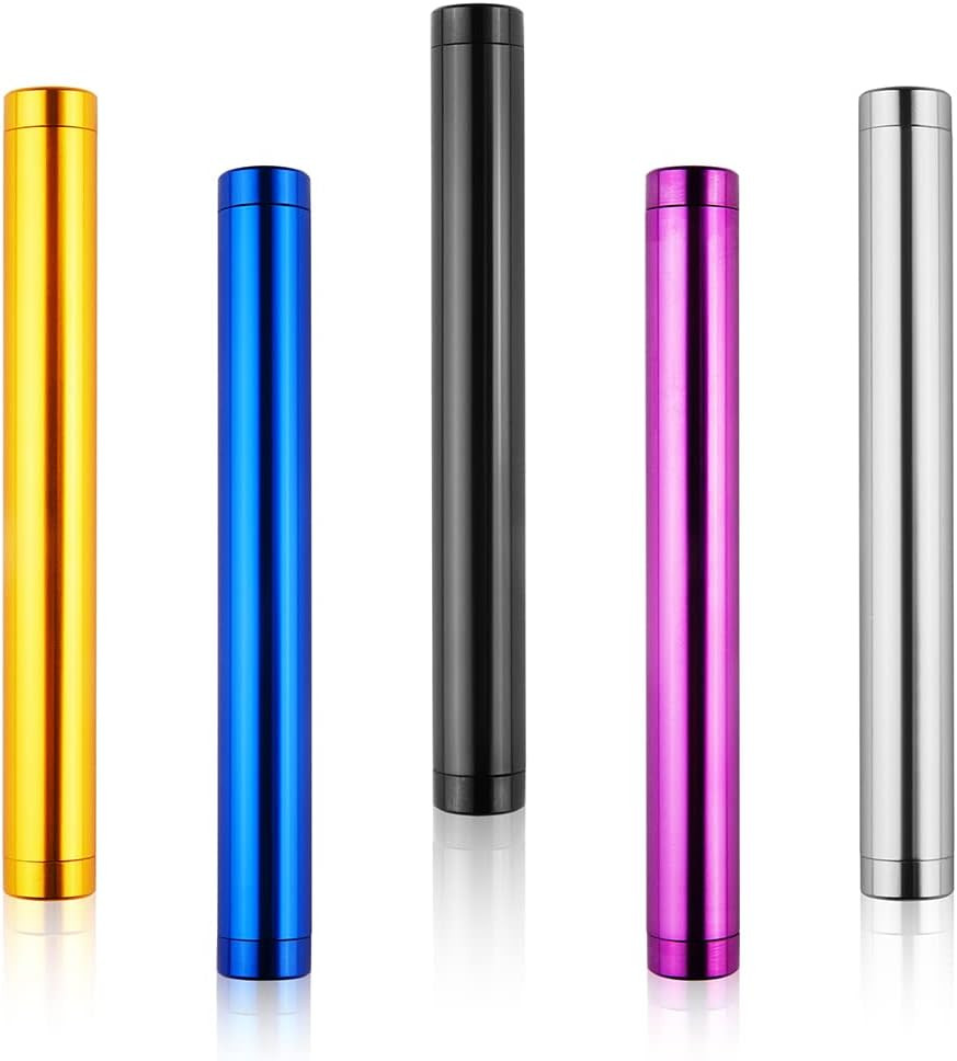5 Pack Metal Storage Tube Container Waterproof Holder Case Tube...