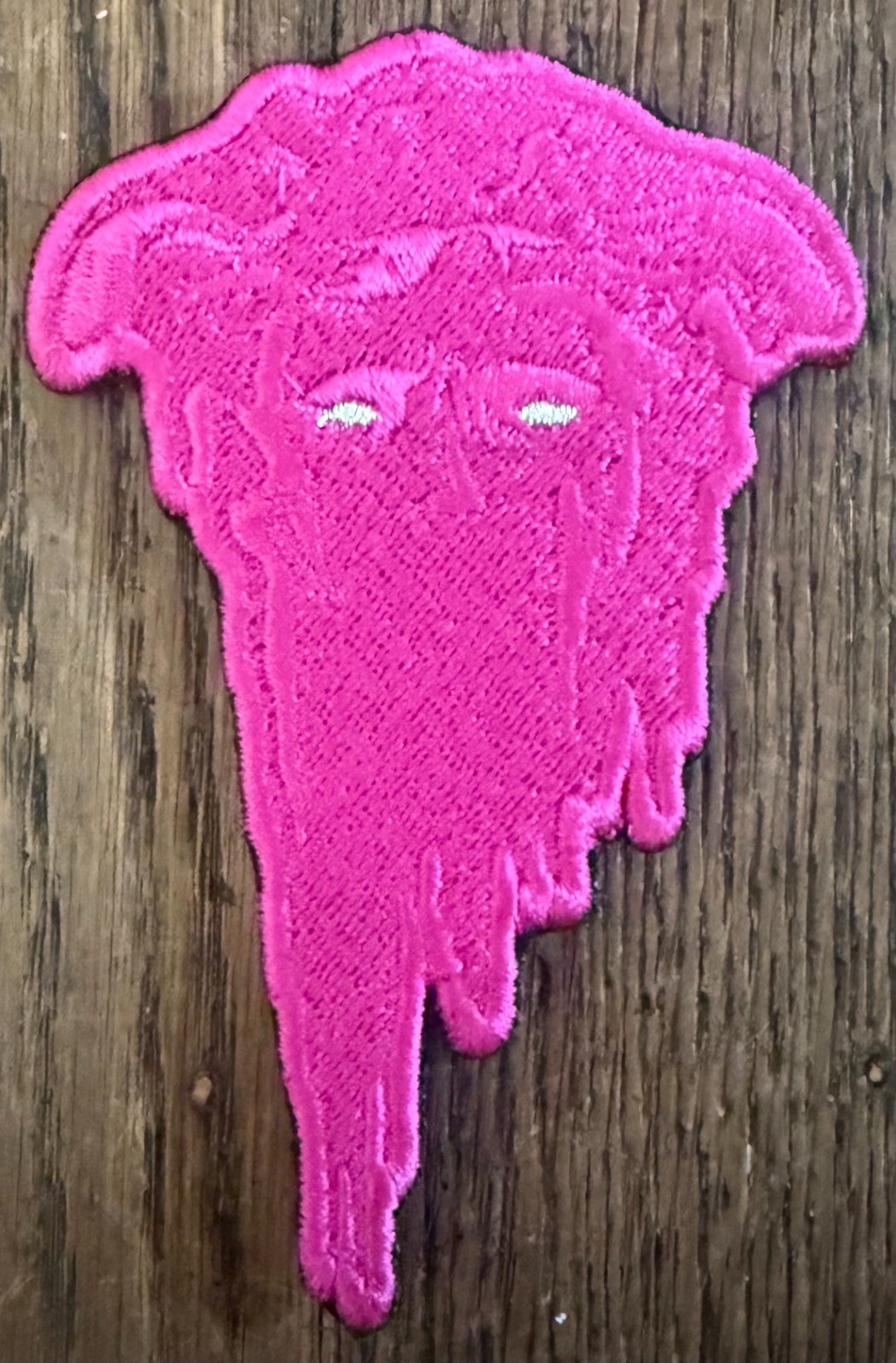 White Phosphor "Medusa" Pink Stitched Patch