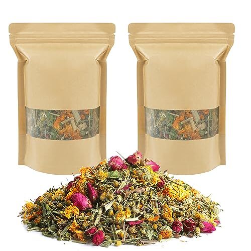 Chicken Nesting Herbs - 7 Oz Natural Nesting Box Herbs in 6 Dried Flower & He...