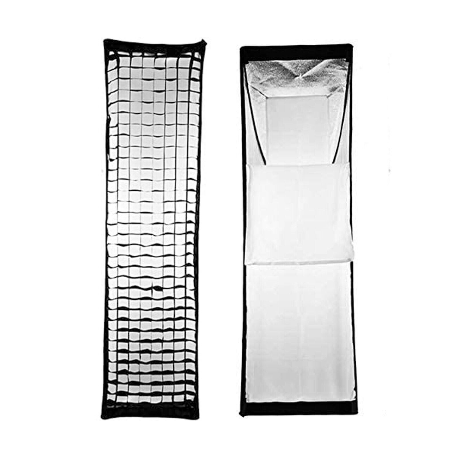 2PC Godox 35x160cm Rectangle Bowens Mount Strip Softbox W/ Grid For Strobe Flash