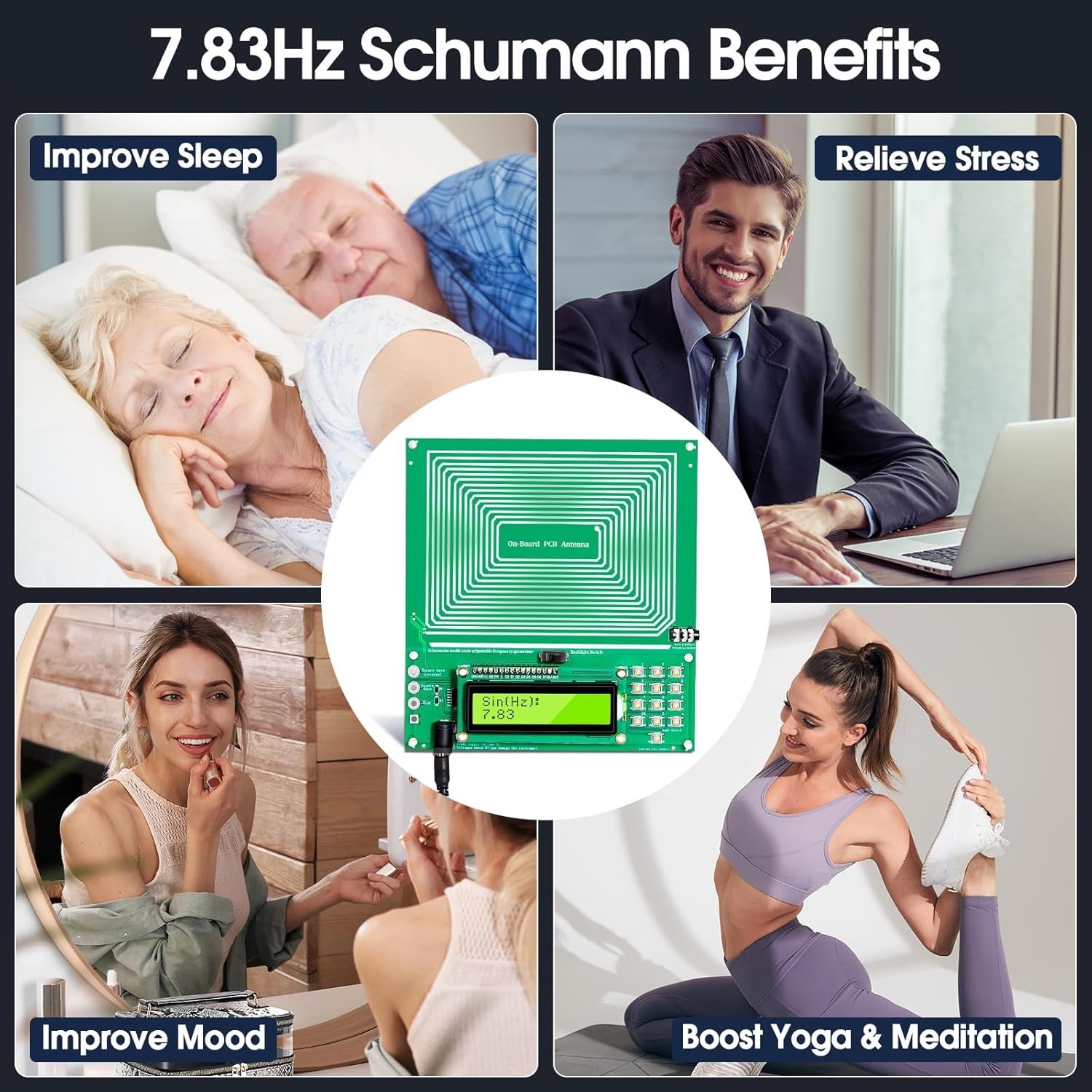 7.83Hz Healing Frequency Generator - Touch Control for Meditation & Relaxation